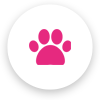Four Pretty Paws Paw Print Pink